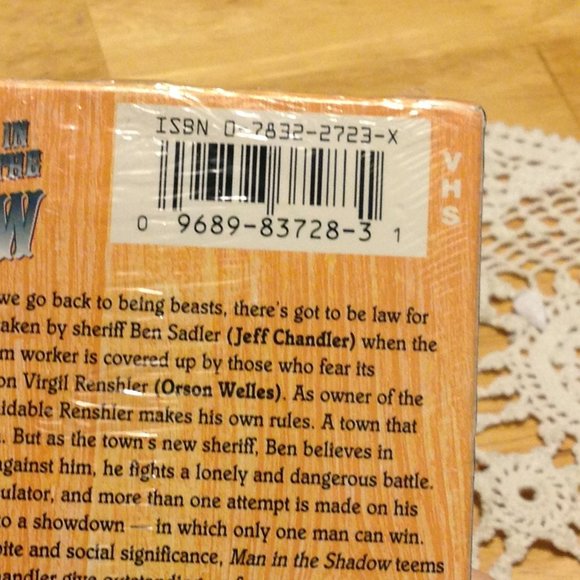 Collectible VHS, Man in the Shadow - Orson Welles and Jeff Chandler Western - Picture 6 of 6